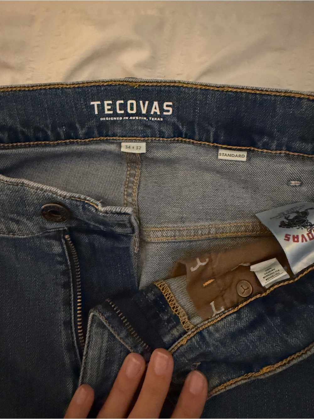 Tecovas Men’s Dark Blue Straight-Leg Jeans